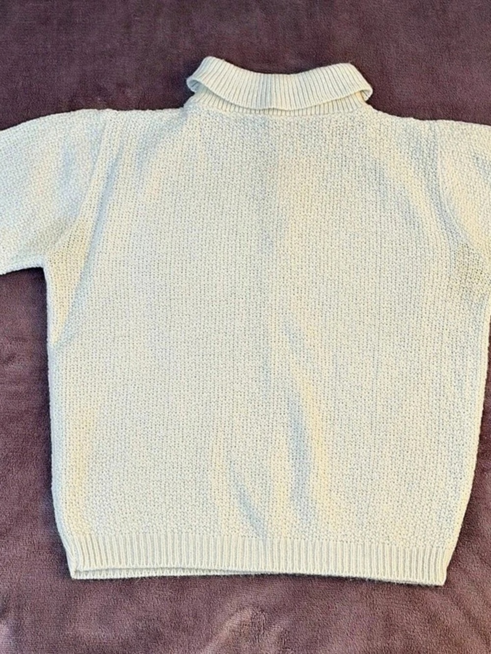 Vintage Regal 100% Orlon Cream mock Turtleneck Sweater